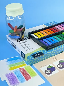 Peanut Crayon 12/24 Washable Clean Hand UK Design Safe & Non Toxic 花生蜡笔 Easy Crayon