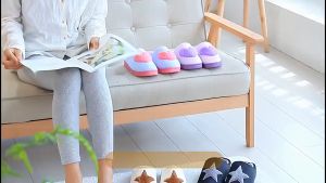 รองเท้า รองเท้าใส่เดินในบ้าน รองเท้าใส่ในบ้านลายหัวใจ ลายดาว รองเท้านุ่ม  FREE SIZE