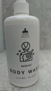 Botol Tempat Sabun Cair Shampoo Pump Dispenser Sabun Shampoo Aesthetic 500ml Motif Ilustration BW