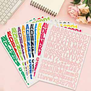 สติกเกอร์ตัวอักษรภาษาอังกฤษหลากสี 12 แผ่น สำหรับตกแต่ง DIY แก้วน้ำ ไดอารี่ อัลบั้มรูป เครื่องเขียน กันน้ำ ของเล่นเด็ก ของขวัญ