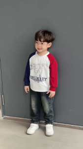Áo thun áo phông cho bé trai tay dài raplang họa tiết ô tô size 9kg đến 28kg BERNIE KIDS H0725A27