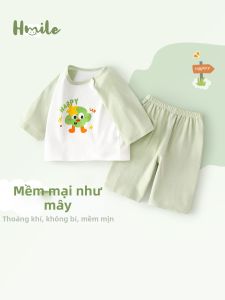 HUANMILE | Bộ Áo Tay Ngắn Cho Bé Mùa Hè Nhẹ Nhàng