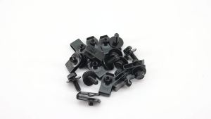 RYSJM | Car Fender Bumper Buckle U Shaped Clips Fastener Metal Bolts Screw Rivet Automobile Accessories Car Body Bolts U-nut Clips Sets