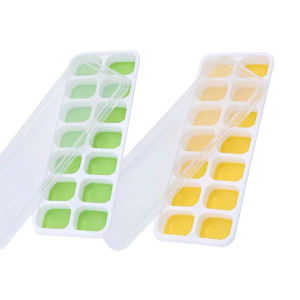 2/4pcs Ice Cube Tray Mold with Lid Silicone Square 14 Cube Easy Release Ice Cube Molds Kitchen Bar DIY Iced Cocktail Freeze Tool