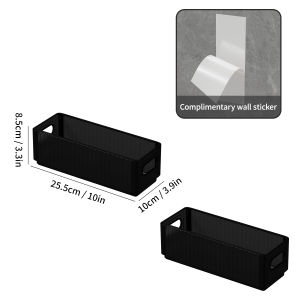 Wall-Mounted Folding Plastic Storage Rack Multi-functional Cabinet Door Organizer Sponge Holder Kitchen Storage Organization