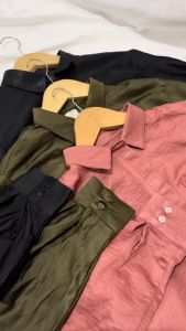 Kemeja Wanita Sanum Blouse Kerja Oversize Lengan Panjang