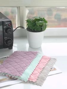 Multipurpose Thick Microfiber Double Layer Kitchen Towel Table Dish Cloth Kain Lap Dapur Meja Serbaguna