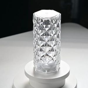 3/16 Color Touch Table Lamp Crystal Night Light Rose Crystal Diamond Table Lamp With Bluetooth Speaker Night Light Gift