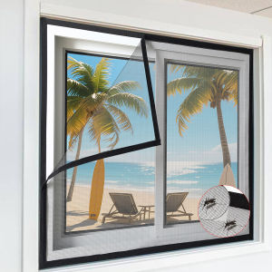 Black mosquito screen household self-adhesive mosquito net window accessories high transparency invisible insect screen