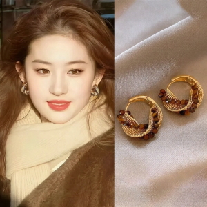 Vintage Mocha Earrings 2026 New Design S925 Silver