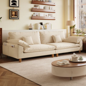 Retro Style Corduroy Fabric Sofa For Small Spaces Scandinavian Retro Design