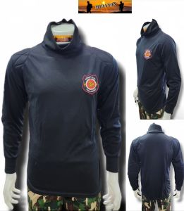 เสื้อยืดผรส ผู้ช่วยผู้ใหญ่บ้านฝ่ายรักษาความสงบ เสื้อปักผรส. บุไหล่ศอก คอเต่า เกรดไทย