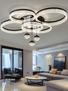 Aiskdan | Luxury Italian Style Ceiling Light Ice Cracked Crystal Balls with Spotlights