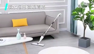 Spray Mop Alat Pel Lantai Otomatis dengan Tangki Air Berotasi 360°  Kain Pel Microfiber Super Bersih