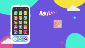 EZYLITTLES Smart Screen Mobile Phone LED Color Screen Toy Multi function Simulation Children Puzzle Early Education Mobile Phone Toy