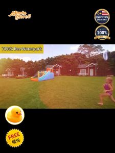 Bee Slide Waterpark Children Trampoline Jumping Bed Pool Playground Gelongsor Air Kolam Mainan Lompat Budak 63120