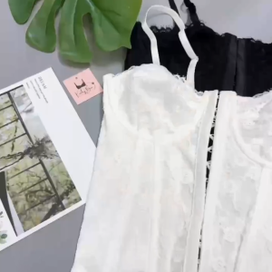 A23 Áo Kiểu Corset Định Hình KATHY BRA Cài Trước Phối Ren Có Gọng Không Mút Mix Đồ Xinh Sang