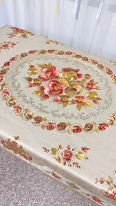 European Patterned Tablecloth PVC Oil Resistant Waterproof Restaurant Table Cloth Mantel Table Cover