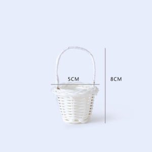 Handwoven Willow Basket Flower Arrangement Rural Style Handheld Wicker Basket Fake Vine Egg Plant Bundle Packaging