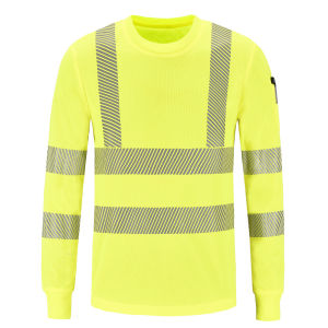 เสื้อยืดแขนยาวสำหรับทำงาน EN20471คลาส3 Hi VIS เสื้อยืด (XS-8XL)