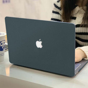 Quicksand Texture Hard Case for MacBook Air/Pro 13-16 inch 2020-2025 M1/M2/M3/M4 - Ultra Slim Anti-Slip Shockproof Cover with Apple Logo Cut-out