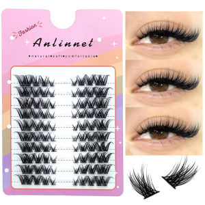 Fox False Eyelashes 1 box 80 Bundles Mink Eyelashes Extension Natural Volume Faux Eyelashes 3D Russian 8-13mm Mix Lashes Makeup