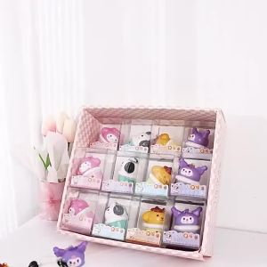 4Pcs Sanrio key ring MyMelody Kuromi Cinnamoroll Pochacco Squishies keychains Anima Squishy Toys For Kids Antistress Ball Squeeze Party Favors Stress Relief Toys For Birthday