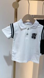 0-5 tahun Kualitas Tinggi baju kaos polo anak laki laki import casual Musim panas set pakaian POLO bayi baru lahir katun