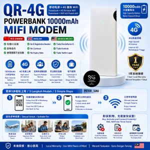 Powerbank 10000mAh MIFI MODE with 4G WiFi 1 Year Warranty Scan(QR)-buy data use directly M50C
