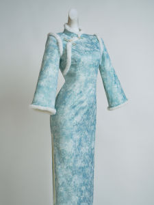 Áo Dài Trung Quốc Kiểu Mùa Đông Ôm Sát