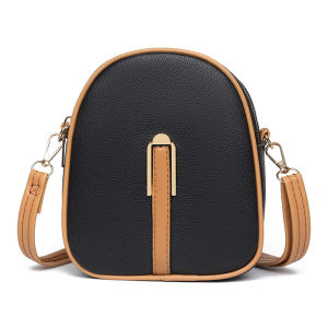 กระเป๋าสะพายข้างแบบสะพายข้างสำหรับผู้หญิง กระเป๋าใส่โทรศัพท์มือถือขนาดเล็ก น้ำหนักเบา สไตล์เกาหลี หนัง PU ปิดด้วยซิป