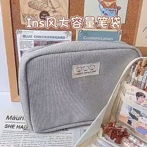 90 กระเป๋าดินสอ เพื่อกระเป๋าปากกา ขนาดใหญ่ มีจุของได้เยอะ สำหรับการใส่เครื่องเขียน บัตรประชาชน และกล่องเครื่องเขียนนักเรียน สำหรับสํานักงาน