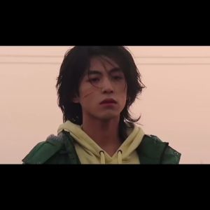 Wolftail fake head male Japanese short headed mullet head Kimura Takuya ang parehong artipisyal na lalaki samurai ulo natural na buong hood