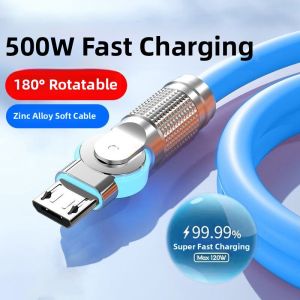 Android Flash Charge Rotating Data Cable with Light Thickened Fast Charging Line Long Suitable for Huawei Honor Enjoy VIOP