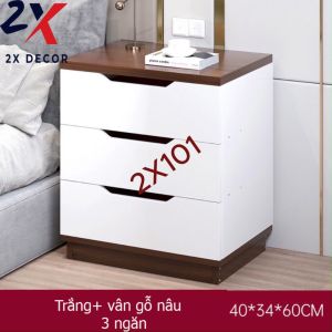 Tủ đầu giường phong cách bắc âu hiện đại thiết kế tối giản nhiều màu cho bạn lựa chọn 2X Decor- 2X101