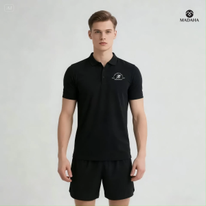 Madaha Polo shirt Dry Fit Kaos Kerah Jersey Olahraga Run Rise Repeat