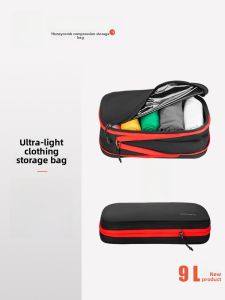 Portable Compressed Double Layer BeeNesting Travel Suitcase Clothes Storage Bag for Business Trips And Outdoor Activities
