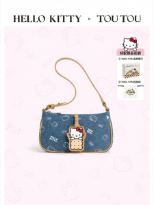 TOUTOU | Túi Đeo Nách Denim Hello Kitty
