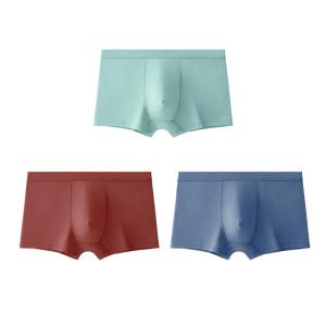 Yadaili Men Underwear Purified Cotton Boxer Soft Comfortable Breathable Boxers Antibacterial Bottom Crotch Underpants Plus Size