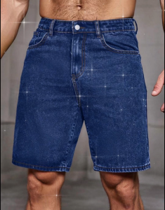 Mens Stylish High-Quality Denim Shorts Non-Elastic NAVY BLUE Tapered Fit Comfortable Everyday Wear