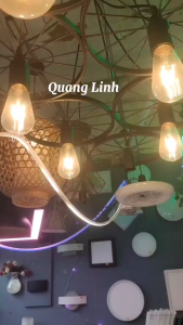 Bóng đèn Edison kiểu cổ điển đui E27 ánh sáng vàng ấm áp thiết kế trong suốt vỏ màu trà phù hợp trang trí nội thất