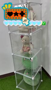 popmart labubu ตู้โชว์พลาสติกใส ชั้นโชว์โมเดล ตู้โชว์ตุ๊กตา ตู้โชว์โมเดลDIY ตุ๊กตาของสะสม กันฝุ่น กันน้ำ วางฟิกเกอร์ได้เยอะ