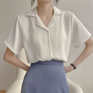 summer Korean style short sleeve plain loose shirt tops for women
