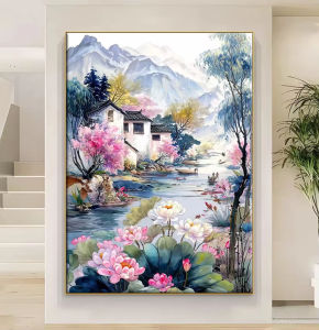 Jigsaw Puzzle 500/1000/1200/2000PCS Jiangnan Water Town Chinese Landscape Artwork Stress Relief Puzzle Wall Art Decor Gift