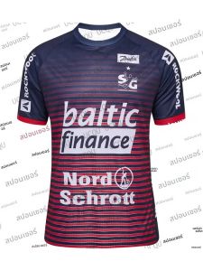 24/25 SG Flensburg-Handewittmebanetrøjeแฮนด์บอลJerseyแฟชั่นลําลองOversizeกีฬาแขนสั้นผู้ใหญ่Quick Dry Tshirt