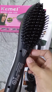 Kemei 1320 Sisir Pelurus Rambut Elektrik Hair Straight Comb KM 1320 Catokan Listrik Hair Stylist