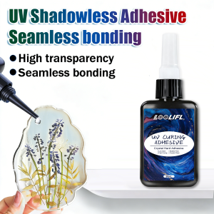 LOOLIFL UV Curing Adhesive 50ml Crystal Clear Resin Glue for DIY Jewelry Making Earrings Phone Case Decorcrystal Resin Crafts