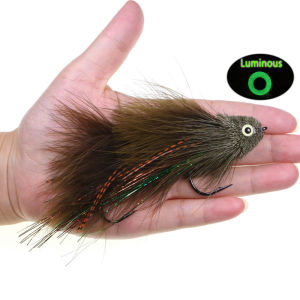 1/2pcs Articulated Fish Streamers Deer Hair Bass Bug Fish Spine Streamer Big Game Fish Sea Fishing Pike Bass Trout Fishing Lures