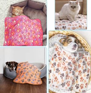 HATELI Pet Cat and Dog Blanket Premium Soft Warm Fleece Flannel Pet Blanket Mat Great Pet Throw for Puppy Small Dog Medium Large Dog