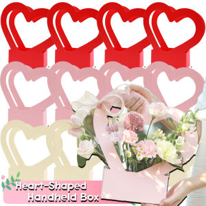 New Heart-shaped Flower Box Foldable Waterproof Portable Flower Arrangement Packaging Box 2025 Mothers Day Birthday Party Decoration Supplies